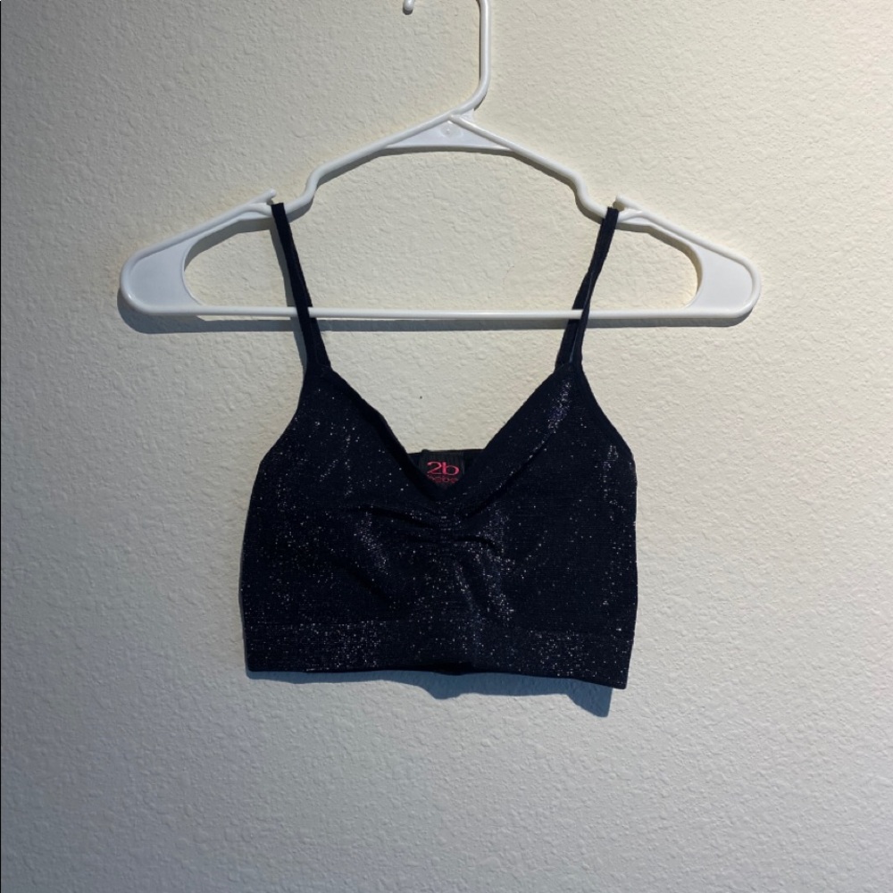 Sparkly black bralette